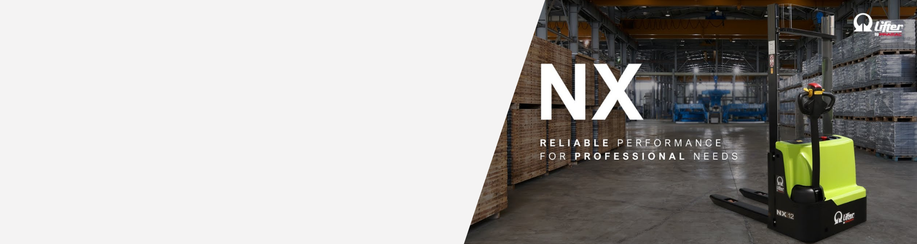 BCF Handling Pramac NX Electric Pallet Stacker Banner