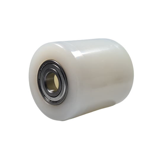 D82x100mm White Nylon Load Roller Wheel D20mm bearings Pallet Truck Spare Parts BCF Handling