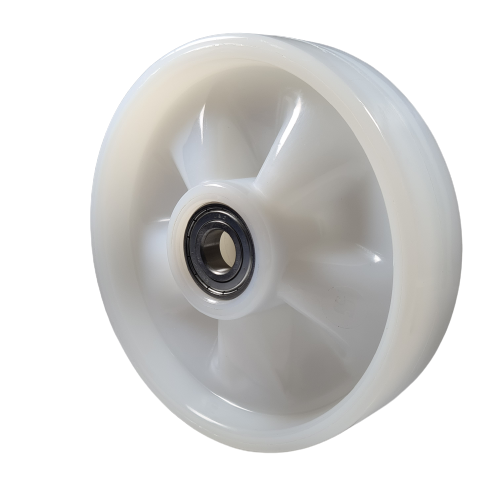 D200x50mm White Nylon Steer Wheel W60mm hub D20mm bearings Pallet Truck Spare Parts BCF Handling