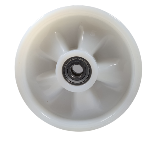 D200x50mm White Nylon Steer Wheel W60mm hub D20mm bearings Pallet Truck Spare Parts BCF Handling