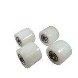 D82x70mm White Tandem Load Roller - D20mm Bearings - Set of 4
