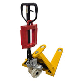 Pallet Truck Wheel Chock Stop Hi-Viz Orange - Handle hook